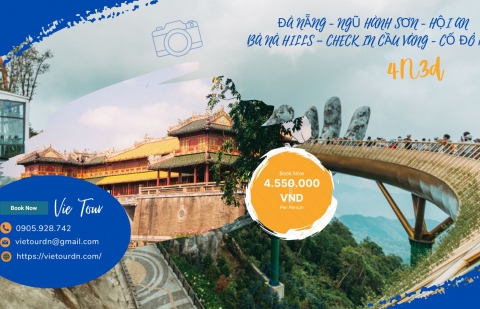 ĐÀ NẴNG  - HỘI AN  - CỐ ĐÔ HUẾ  4N3Đ - Tour Ghép